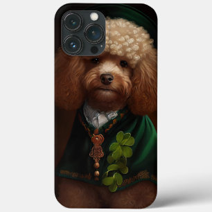Pudel Hund i St. Patrick Dress