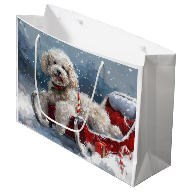 Pudel Hund Jul Festiv (Framsidan Vinklad)