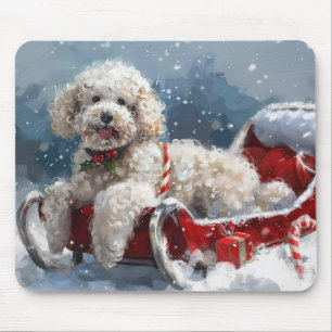 Pudel Hund Jul Festiv Musmatta