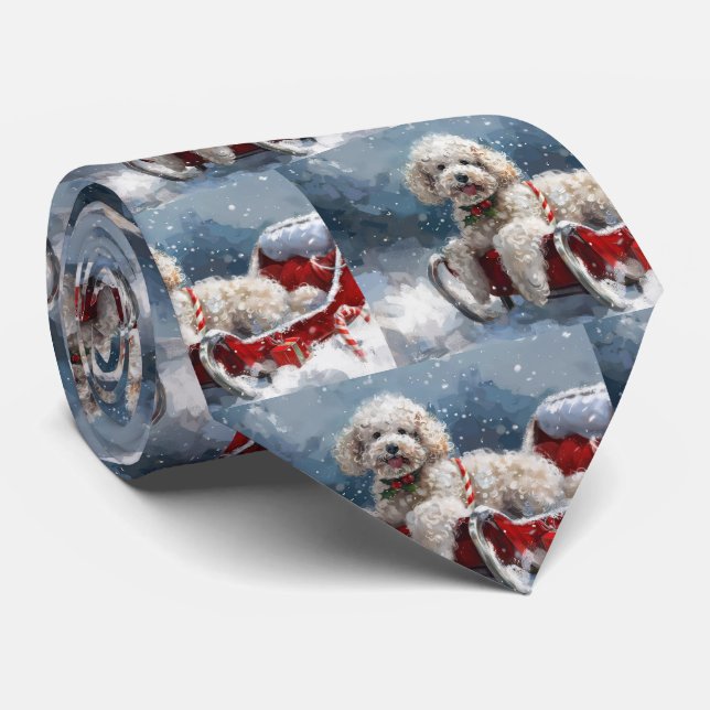 Pudel Hund Jul Festiv Slips (Rullad)