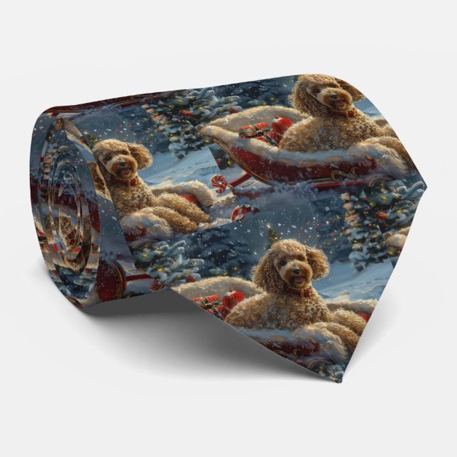 Pudel Hund Jul Festiv Slips (Rullad)