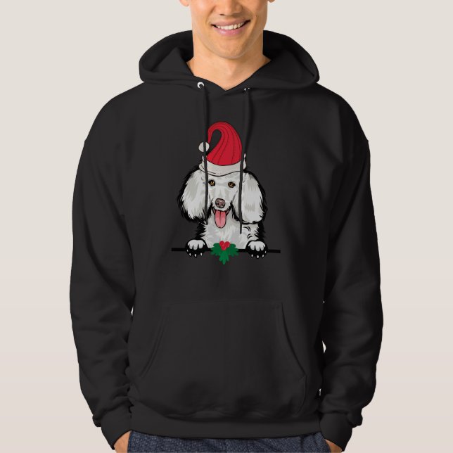 Pudel Hund jul Hoodie (Framsida)