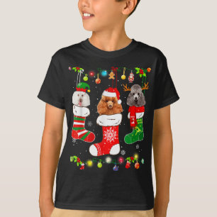 Pudel Hund, jul, Ljus Puppy Pudel Hund älskare T Shirt