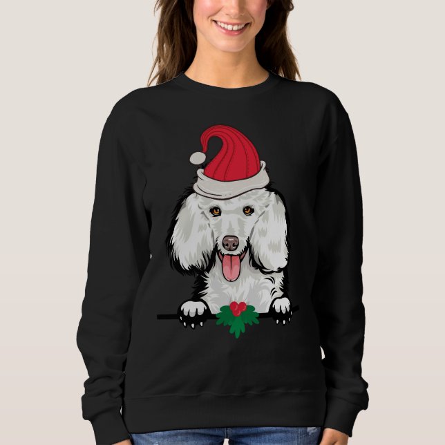 Pudel Hund jul T Shirt (Framsida)