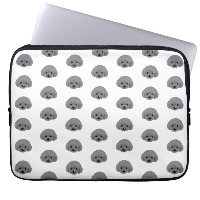 Pudel hund laptop fodral (Framsidan)