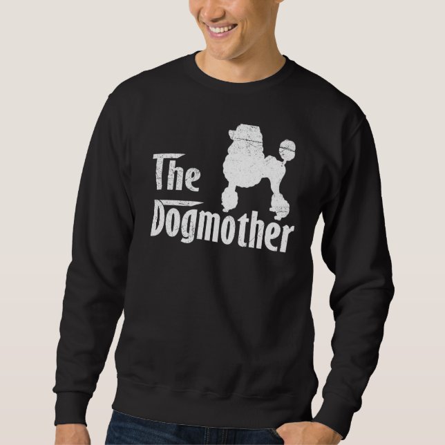 Pudel Hund Mamma Mors dag Lång Ärmad Tröja (Framsida)
