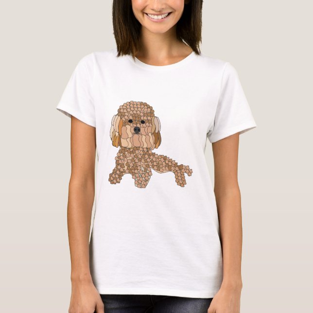 Pudel Hund Mamma T Shirt (Framsida)