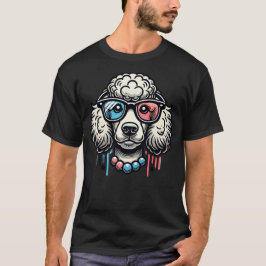 Pudel Hund med glasögon T Shirt