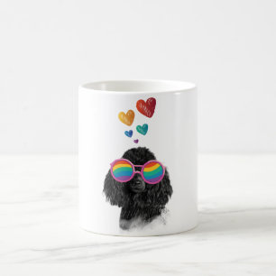 Pudel Hund med hjärtans Alla hjärtans dag Kaffemugg