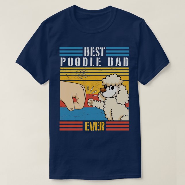 Pudel Hund och pappa går för att hantera bästa Pud T Shirt (Design framsida)