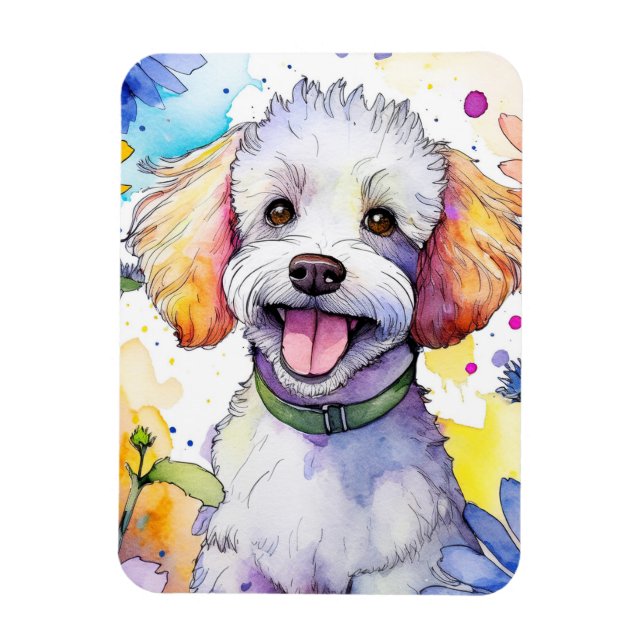 Pudel Hund Photo Magnet (Vertikal)