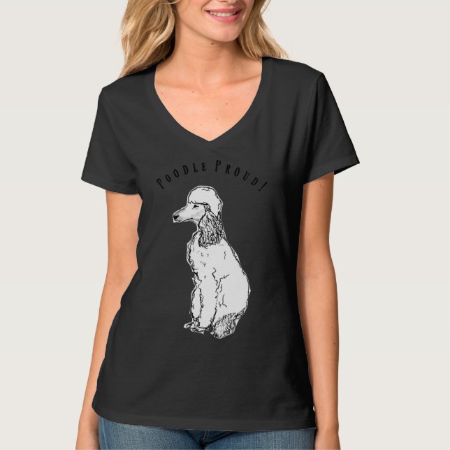 Pudel Hund Proud T Shirt (Framsida)