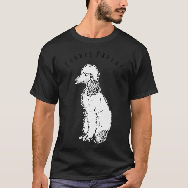 Pudel Hund Proud T Shirt (Framsida)