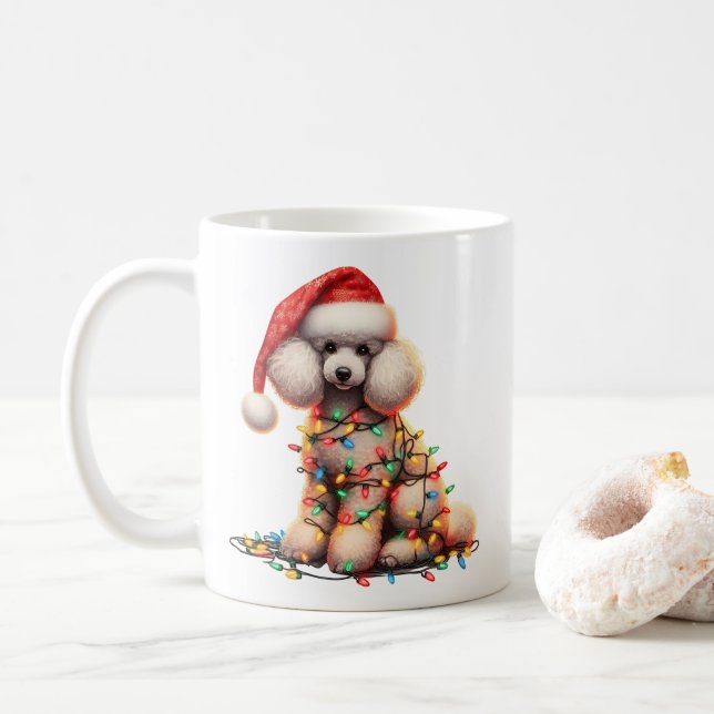 Pudel Hund Puppy-julen Kaffemugg (Med munk)