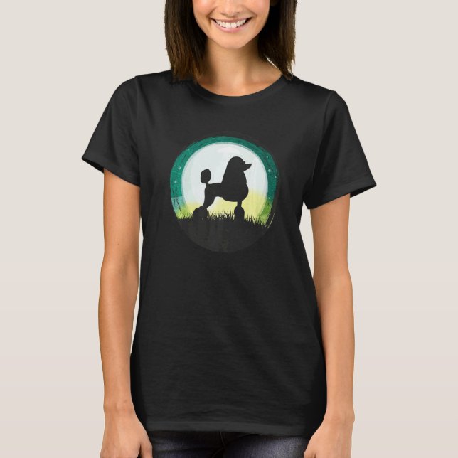 Pudel Hund Retro 11 T Shirt (Framsida)