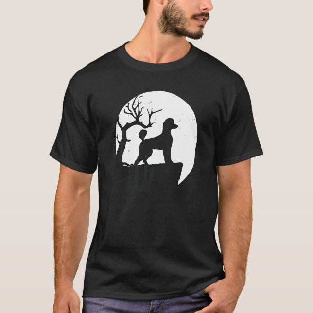 Pudel Hund Retro 12 T Shirt (Framsida)