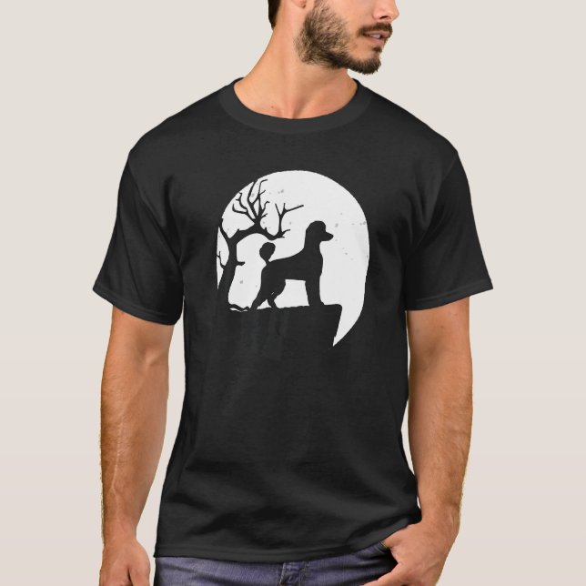 Pudel Hund Retro 12 T Shirt (Framsida)