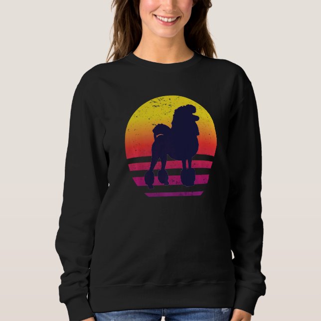 Pudel Hund Retro 13 T Shirt (Framsida)