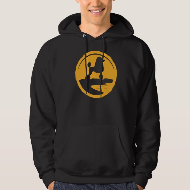 Pudel Hund Retro 2 Hoodie (Framsida)