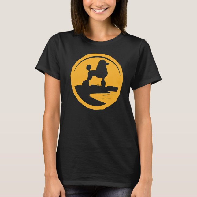 Pudel Hund Retro 2 T Shirt (Framsida)
