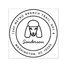 Pudel Hund Returadress Frimärke självinläsning Självfärgande Stämpel