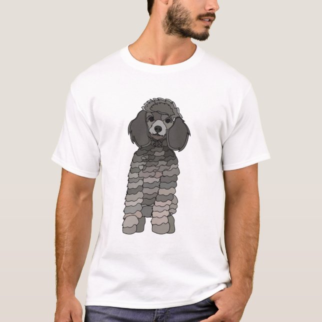 Pudel Hund Sällskapsdjur T Shirt (Framsida)