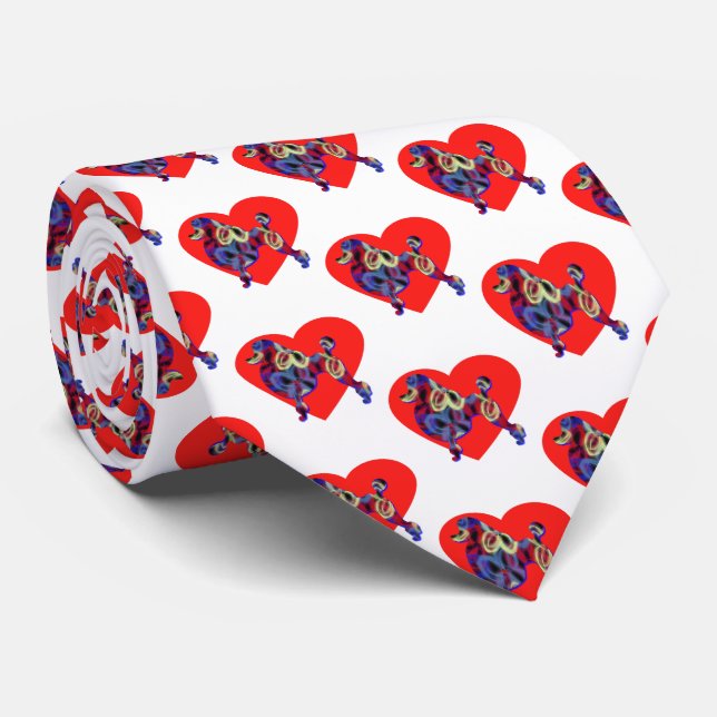 Pudel Hund Silhouette Valentines day Heart White Slips (Rullad)