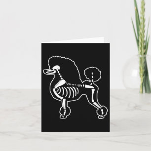 Pudel Hund Skeleton Halloween Doodle Hundar Älskar Kort