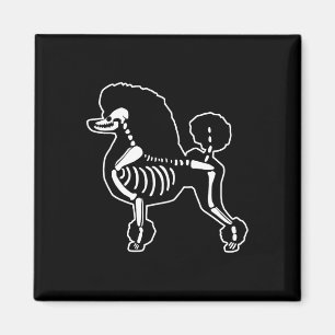 Pudel Hund Skeleton Halloween Doodle Hundar Älskar Magnet