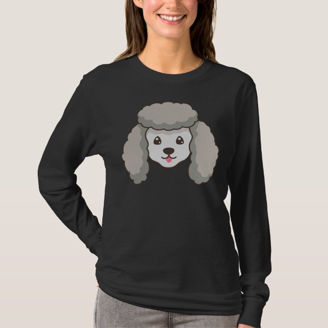 Pudel Hund T Shirt (Framsida)