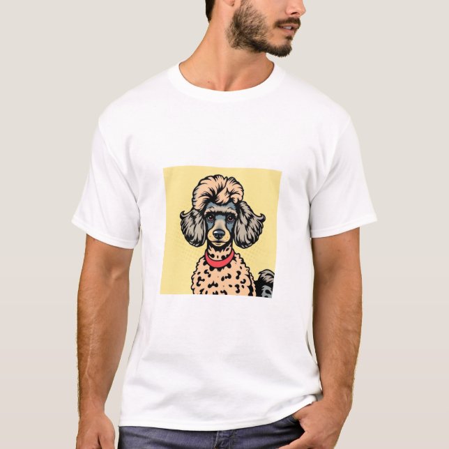 Pudel Hund T Shirt (Framsida)