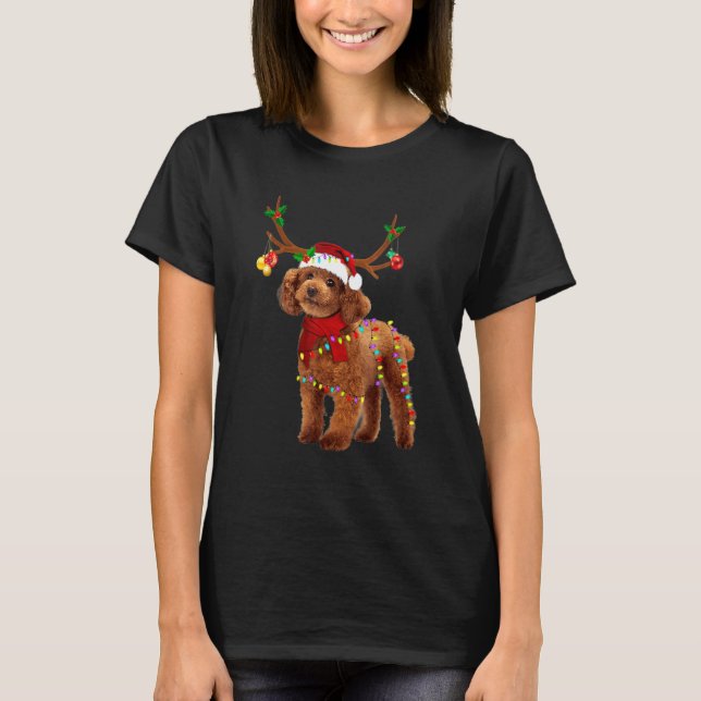 Pudel Hund T Shirt (Framsida)