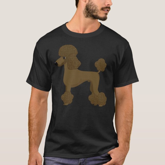 Pudel Hund T Shirt (Framsida)