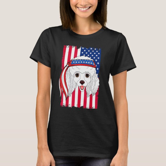 Pudel Hund T Shirt (Framsida)