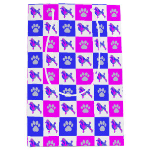 Pudel Hund & Tass Crazy Shock rosa & Blue