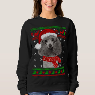 Pudel Hund Ugly Sweater jul Puppy Hund älskare T Shirt