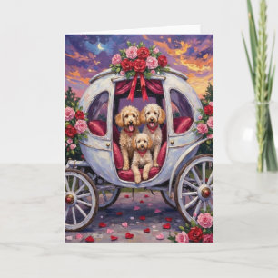 Pudel Hund Valentine Dag Kort