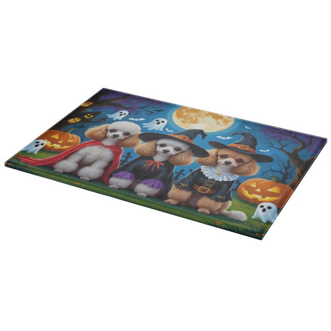 Pudel Hundar Pumpkin Halloween Funny (Hörn)