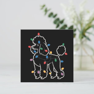 Pudel Hundar Träd Jul Xmas Husdjur Djur Hund Julkort