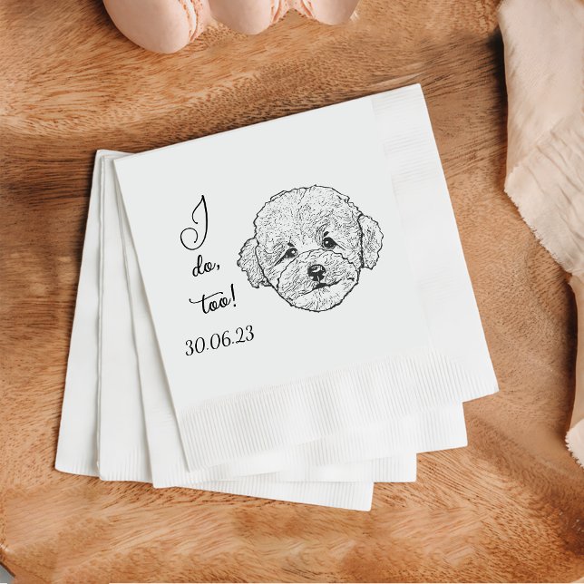 Pudel I gör för Hund Cocktail Napkin Pappersservett (Skapare uppladdad)