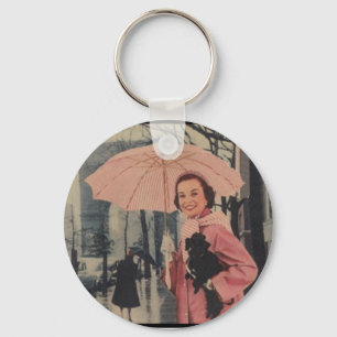 Pudel i Paris Keychain Nyckelring