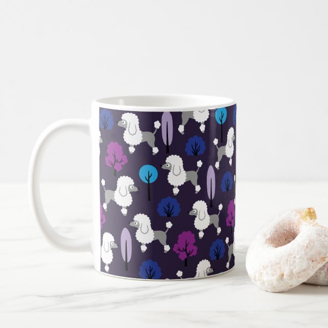 Pudel i parken kaffemugg (Med munk)