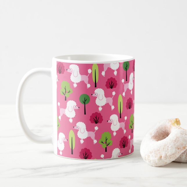 Pudel i parken kaffemugg (Med munk)