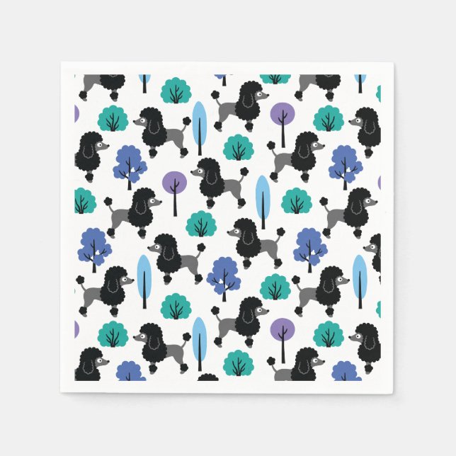 Pudel i parken pappersservett (Framsidan)