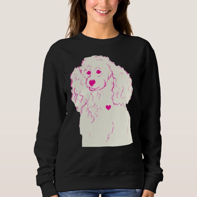 PUDEL i ROSA T Shirt (Framsida)