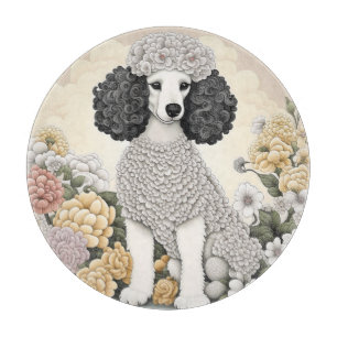 Pudel i Whimsical Flowers