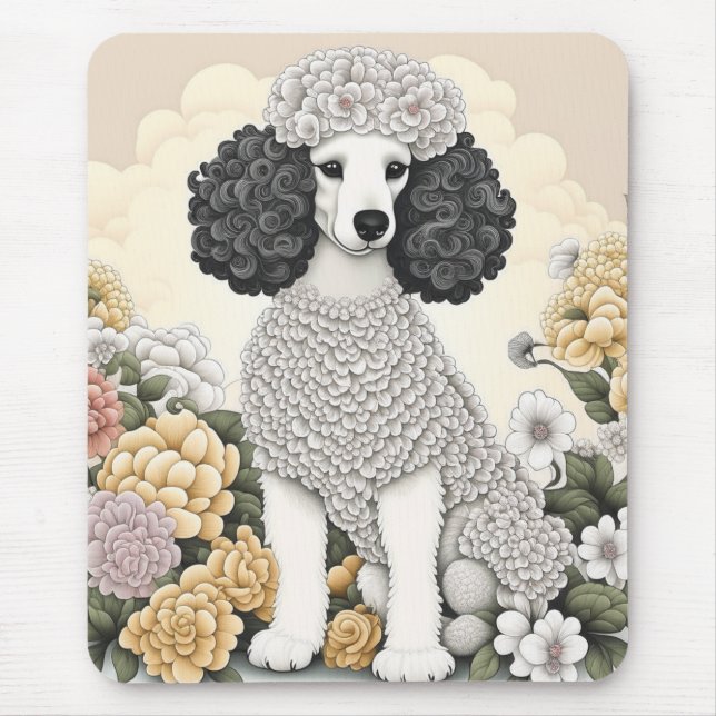 Pudel i Whimsical Flowers Musmatta (Framsidan)