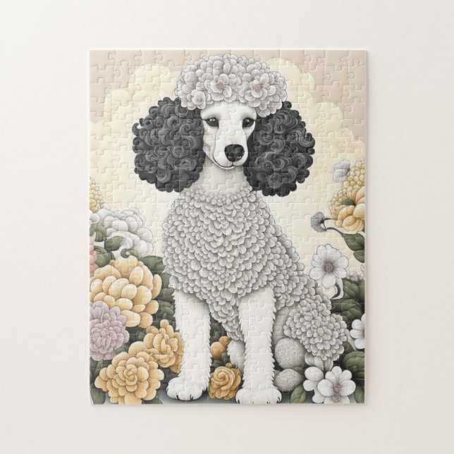 Pudel i Whimsical Flowers Pussel (Vertikal)
