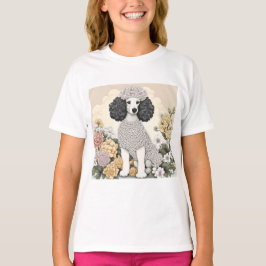 Pudel i Whimsical Flowers T Shirt