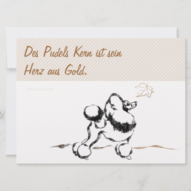 Pudel inbjudningar (Framsida)